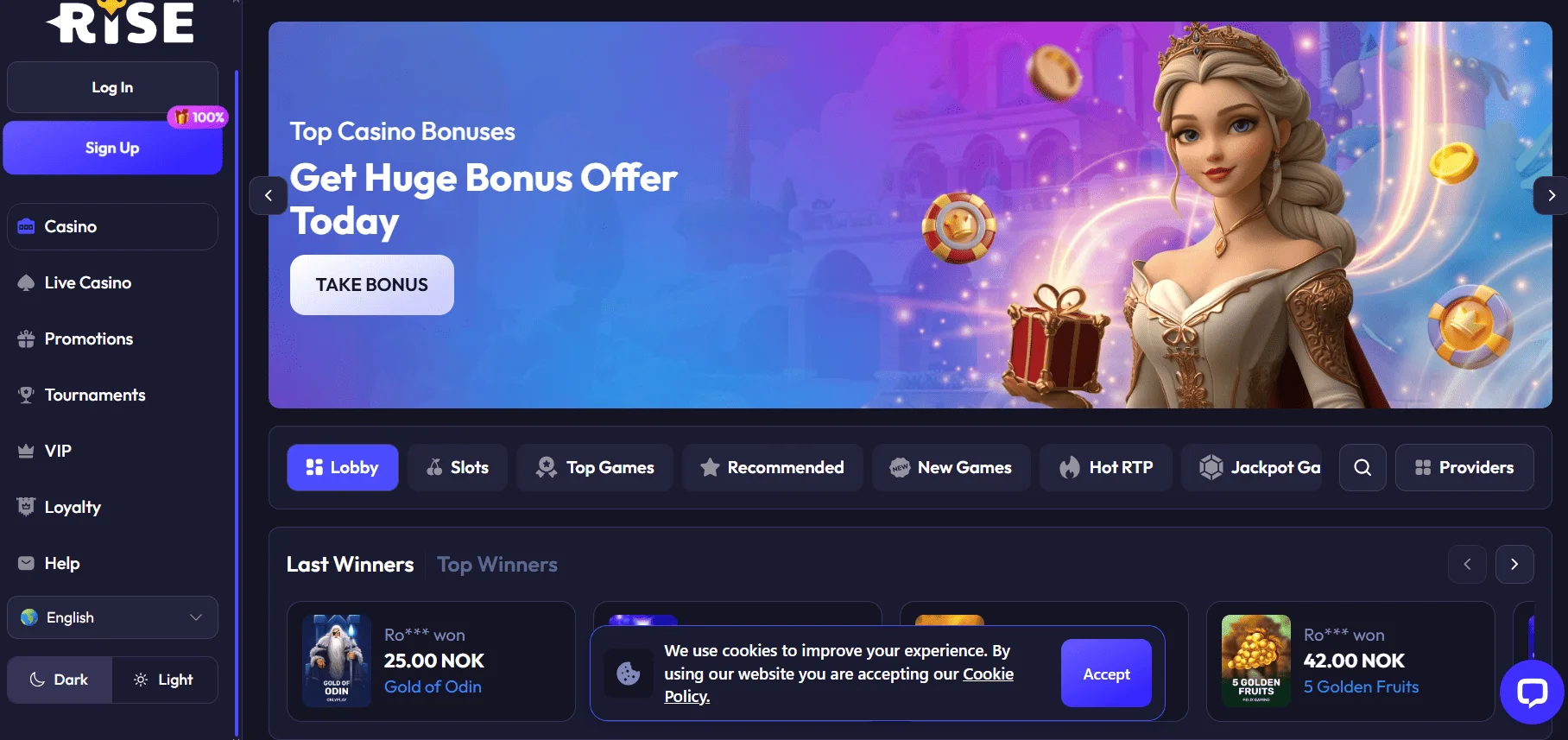 Creating a New Account at SpinRise Casino